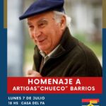 Artigas “Chueco” Barrios será homenajeado este lunes en casa de FA