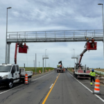 Se solicita precaución ante obras de instalación de pórtico de fiscalización en Ruta 9