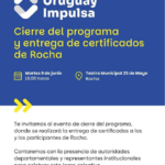 El martes se realizará el cierre del programa Uruguay Impulsa en Rocha